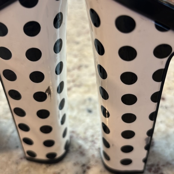 Betsey Johnson Polka Dot Pom Pom Sandal Heels Colorful Sz 7.5 - Picture 11 of 11